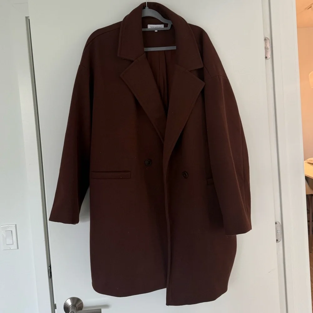 Brown WeWoreWhat Peacoat - Picture 3 of 3